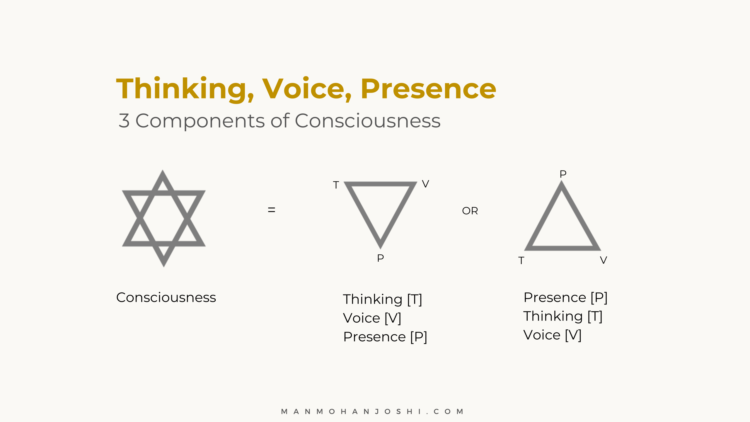 Components of Consciousness - Thinking, Voice, Presence